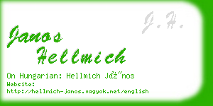 janos hellmich business card